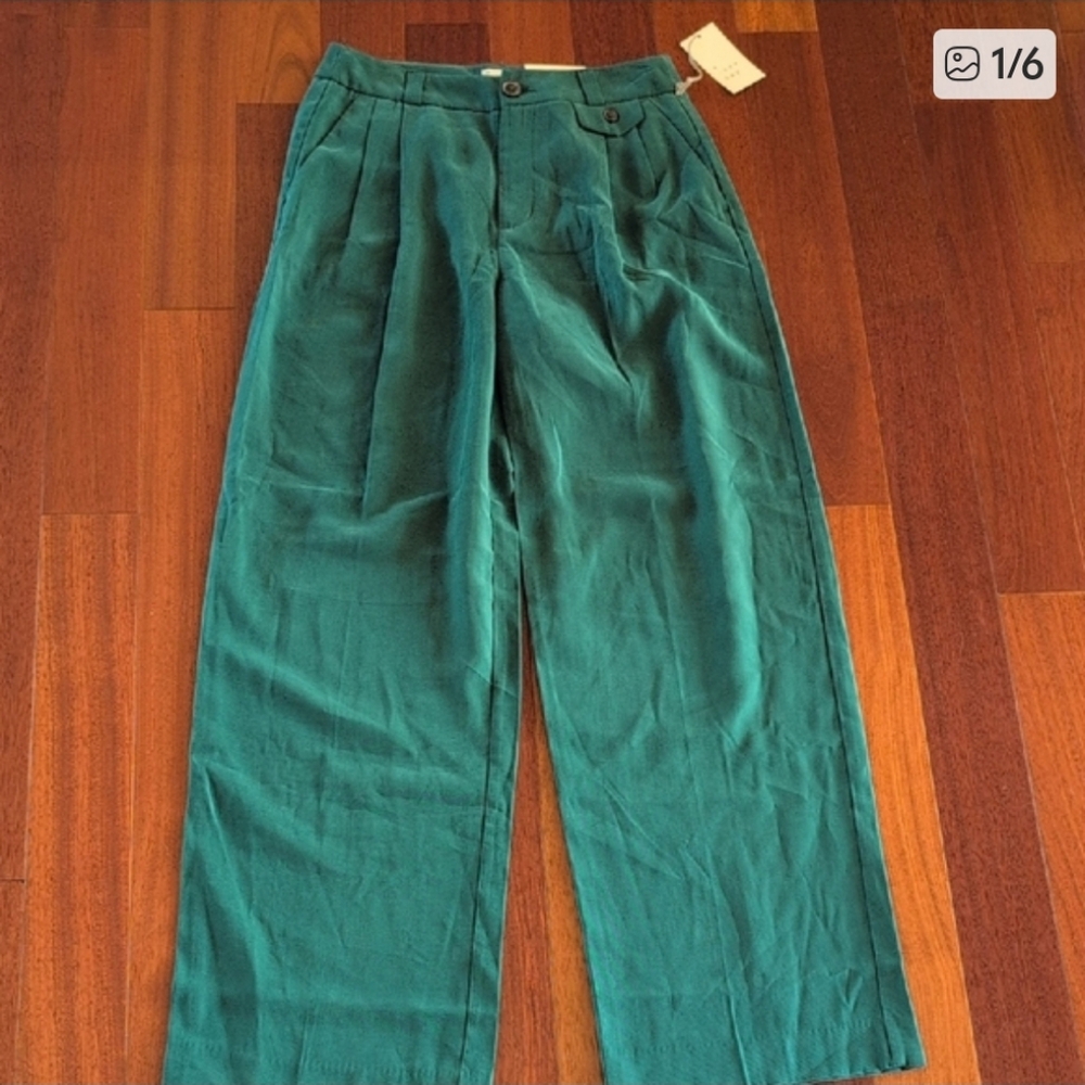 A New Day Deep Green Trousers - Picture 1 of 5